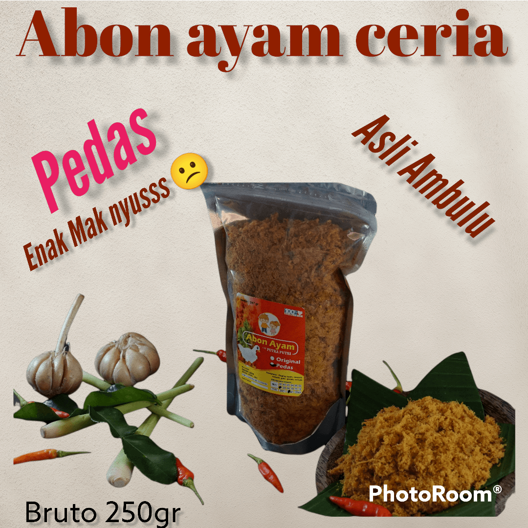 Abon ayam ceria pedas 